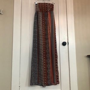 Strapless maxi beach dress